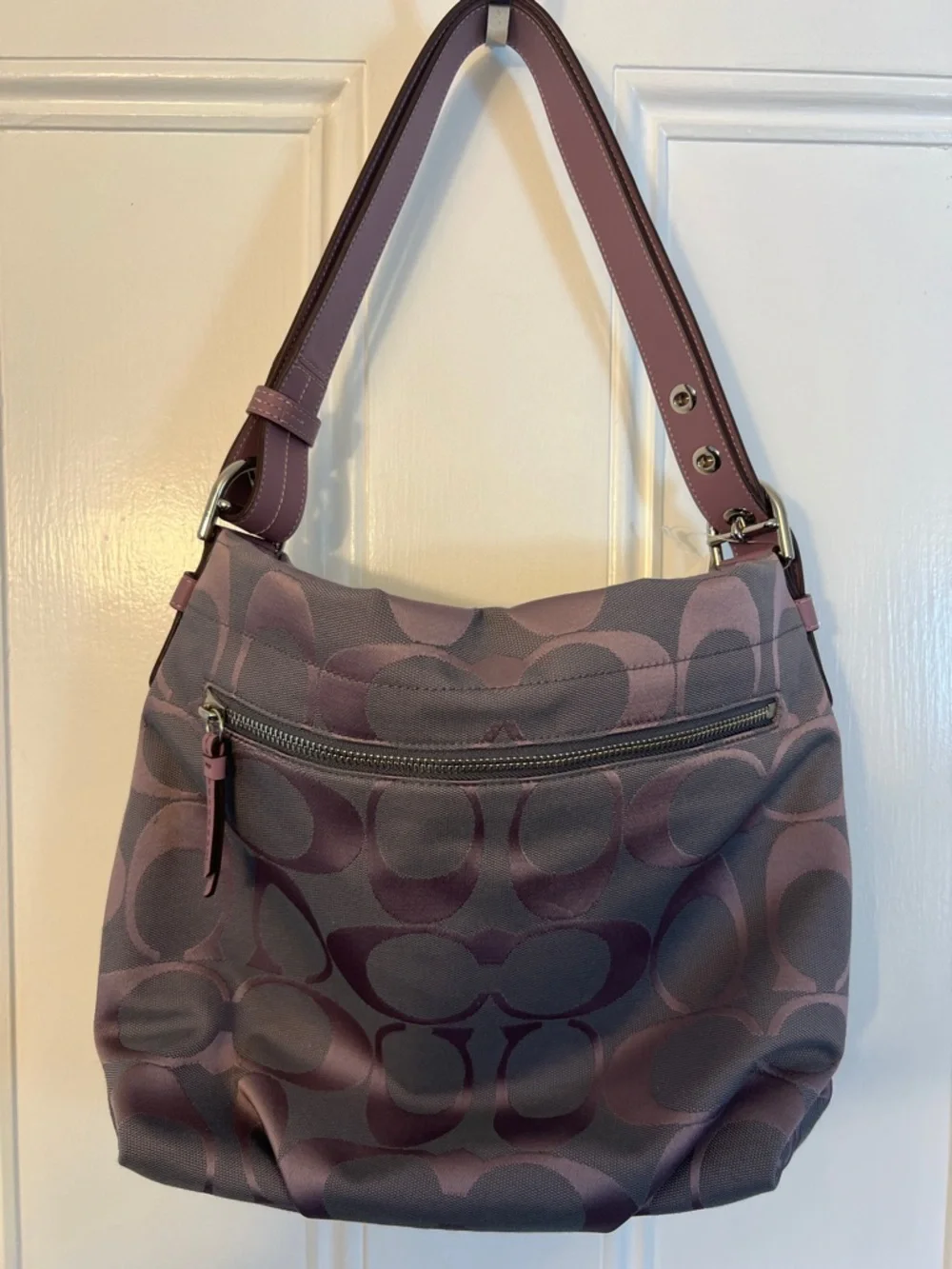 Coach vintage signature duffle hobo bag NWT heather lilac - Picture 4 of 5